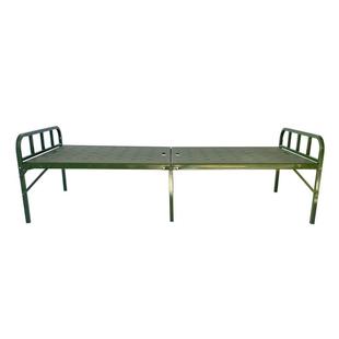 野外装备钢塑折叠床户外简易行军床军绿色便携式单人午休床安置床