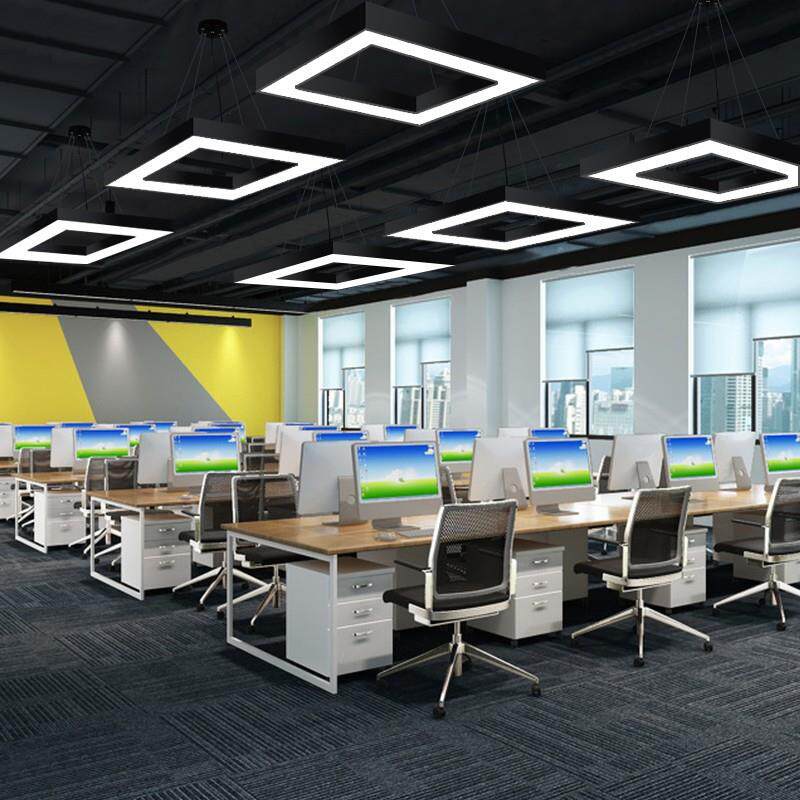 现代简约led正方形吊灯超亮办公室商场店铺走廊过道商用照明灯具
