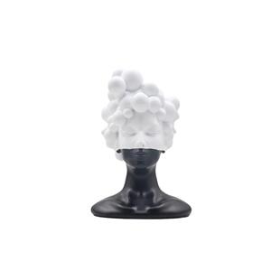 简约现代样板房玄关女神头上泡泡人物雕塑摆件酒柜女孩家居装饰品