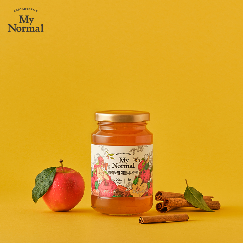 My Normal海外直邮低卡低糖肉桂苹果酱0脂肪低脂面包果酱仅64Kcal