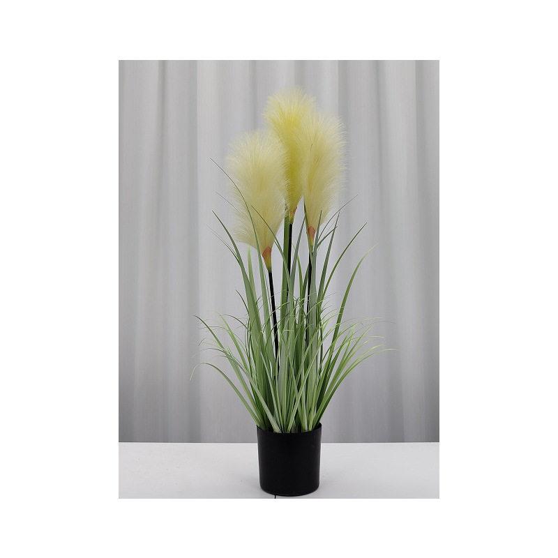 居家装饰户外造景PET仿真植物大头假芦苇大号假植物落地盆栽摆设