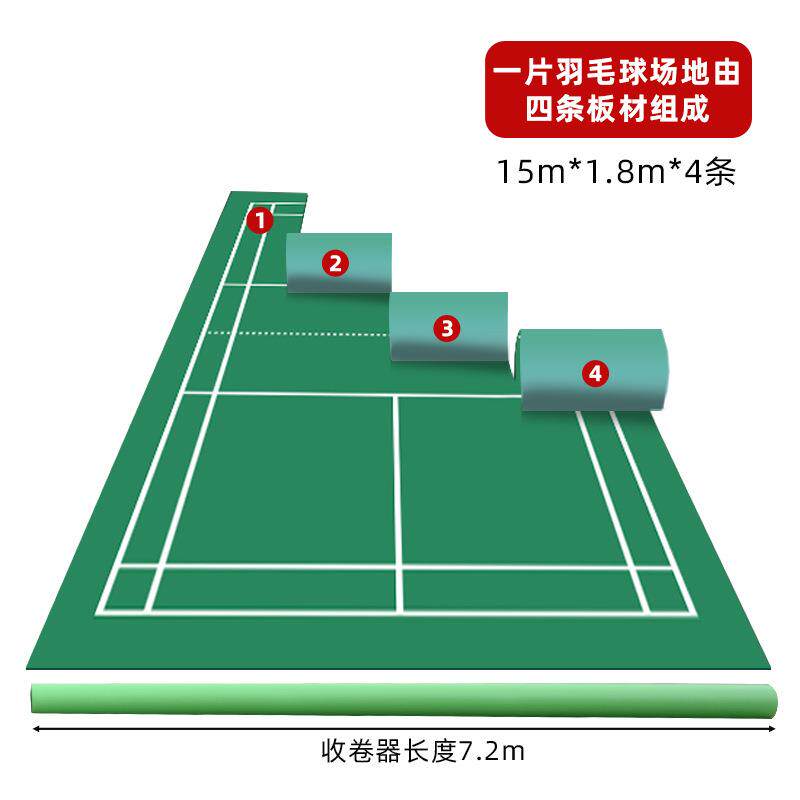 包邮羽毛球场地胶垫室内可移动防滑pvc运动地板气排球地胶赛事级