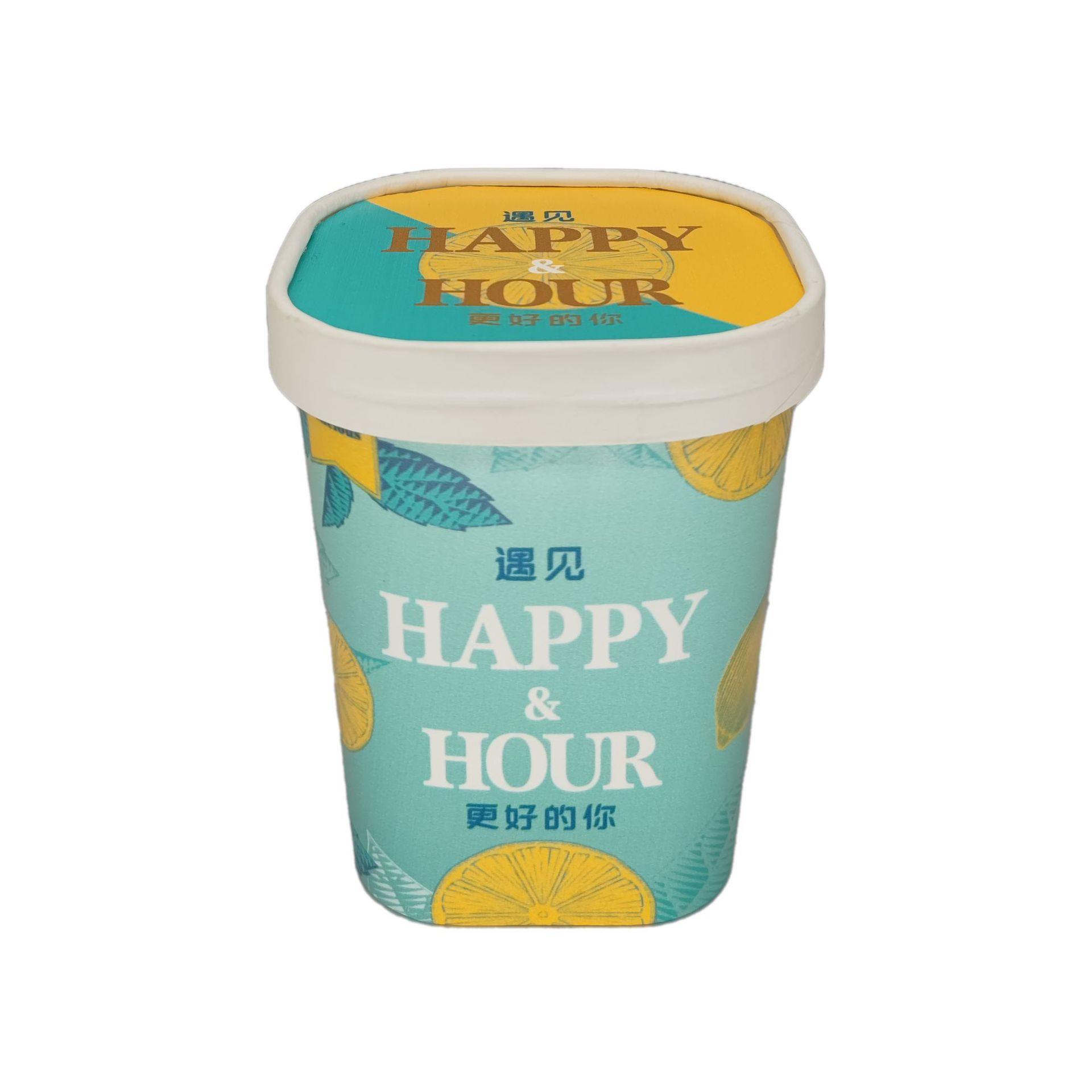 一次性牛皮纸汤杯汤桶加厚耐高温外卖打包盒食品级包装快餐盒方杯