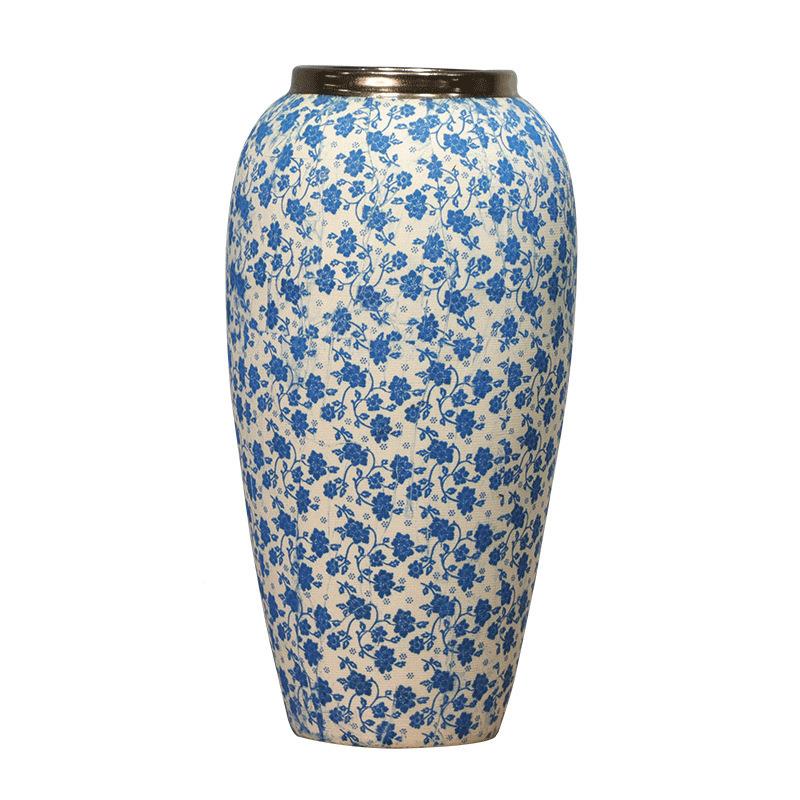 景家德品土化羽陶瓷花瓶复古镇客厅酒店桌面插干详咨询客花居饰摆