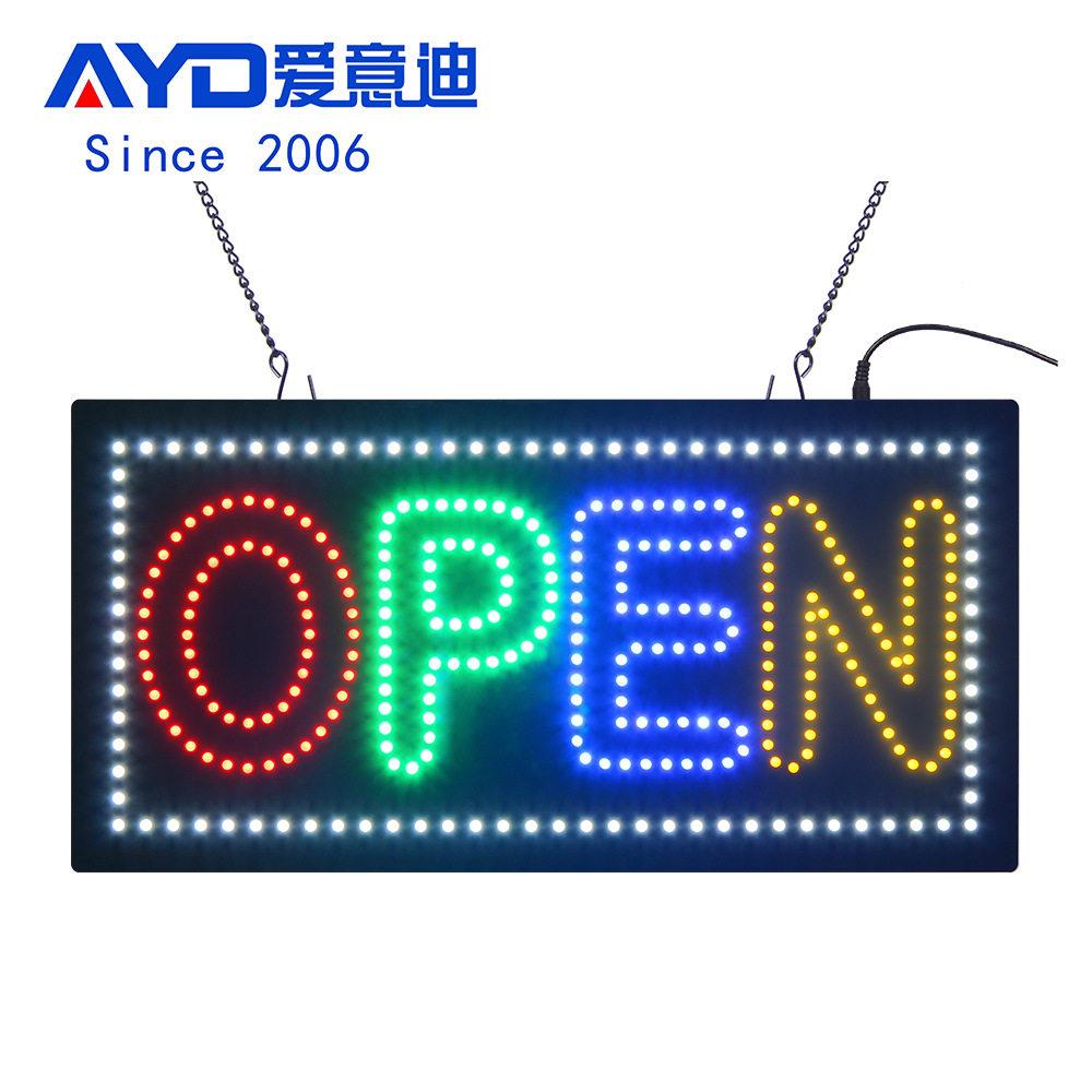 LED亚克力opensign柔和灯酒吧咖啡店营业氛围广告灯牌悬挂