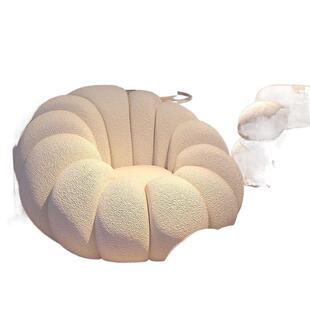 懒人沙发南瓜椅子单人奶油风可躺可睡小户型卧室小沙发阳台休闲椅