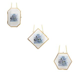 热卖 黄铜玻璃相框简约不规则设计可挂墙金属相框现货 北欧风格