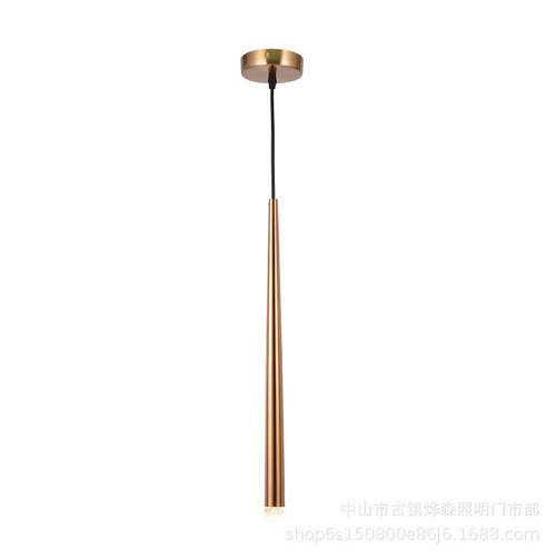 北欧轻奢现代简约卧室蜡烛床头灯网红单头圆柱长线水晶小吊灯