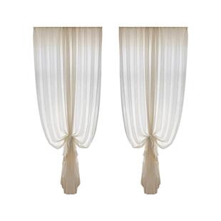 素雅棉麻窗纱日式亚麻纱帘透光不透人客厅日系清新外贸原木风飘窗