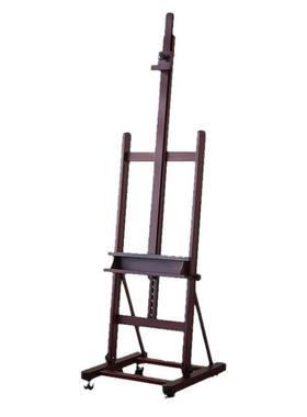 榉木复古升降落地画架专业胡桃色油画架画板工作室画室美术生专用