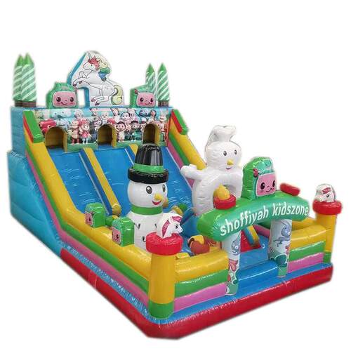 小款梦幻乐园充气城堡滑梯户外摆摊新款亲子儿童蹦蹦床淘气堡设备