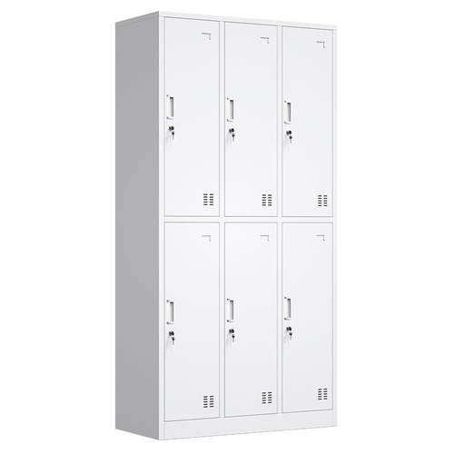 加厚铁皮更衣柜多门带锁储物柜员工宿舍衣橱柜加厚存放钢制更衣柜