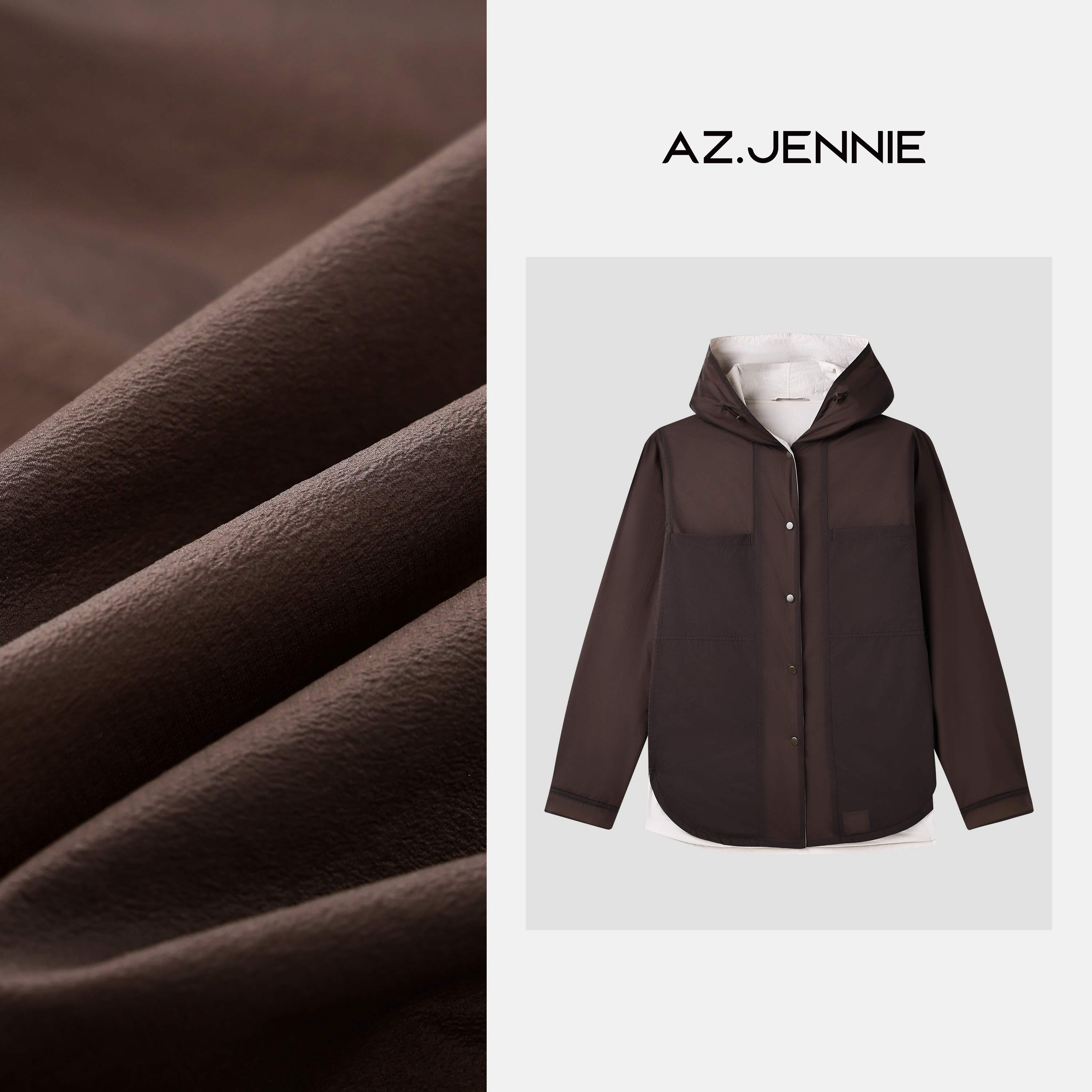 AZ.Jennie丨【连帽鲁道夫】 鲁道夫防水高士线双面穿连帽外套