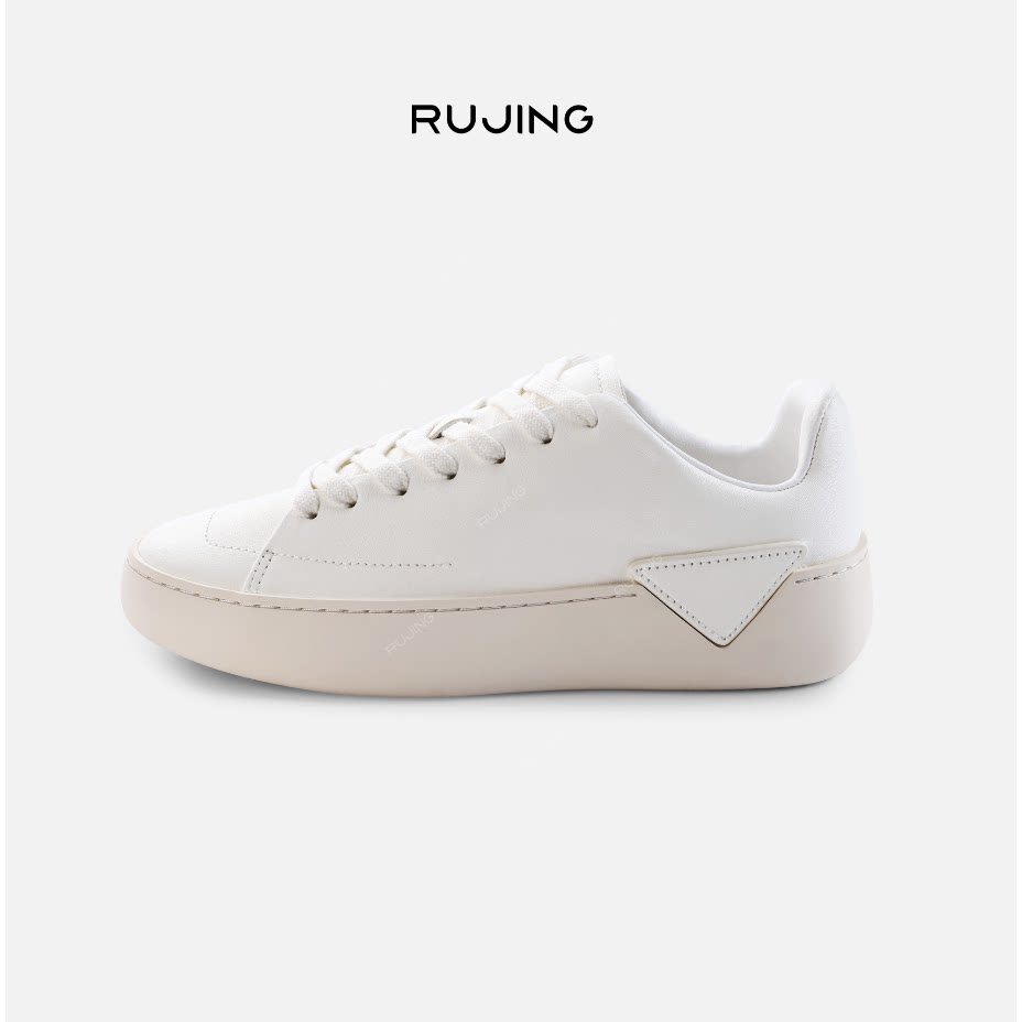 RUJING | 黑标【胎牛小白鞋】达拉无铬水染进口牛皮胚厚底休闲鞋