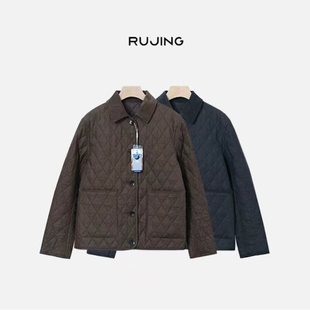 RUJING丨黑标【雨露麻衔纹】3M新雪丽 100%雨露亚麻灯芯绒领绗格