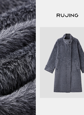 RUJING丨黑标【Baby羊驼大衣】65%阿尔巴卡苏力羊驼毛30%羊毛法式
