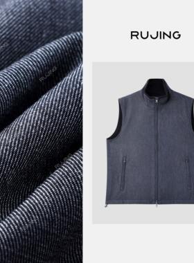 RUJING 丨黑标【牛仔马甲】羊毛P绒仿牛仔双面穿马甲-259MJCF084