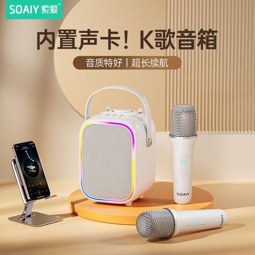 索爱家用K歌蓝牙音箱麦克风