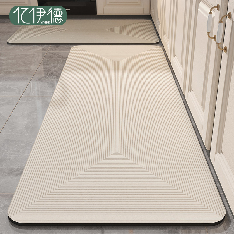 厨房专用地垫防滑防油可擦免洗脚垫硅藻泥吸水凉垫防水防脏长条地