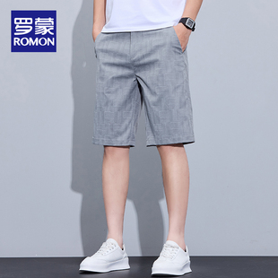 薄款 2026新款 宽松直筒百搭男士 罗蒙短裤 休闲裤 夏季 五分中裤 子 男款