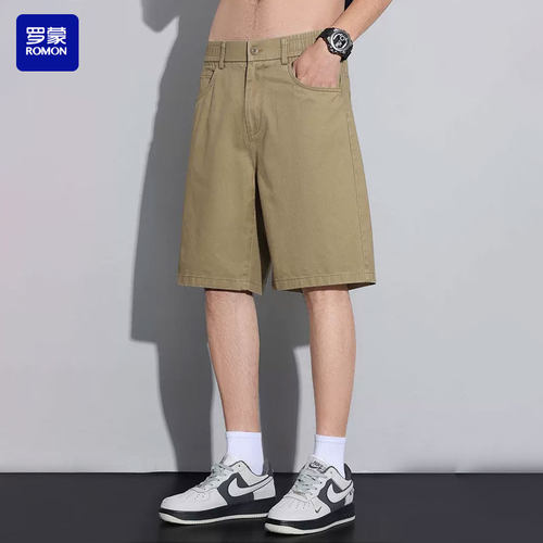 罗蒙2026新款纯棉五分裤男士夏季