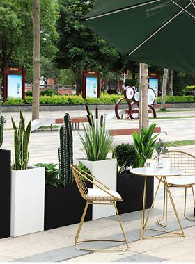 简外约户花箱商场DK-21020摆绿植花展示花箱咖啡厅奶茶店槽外铁艺