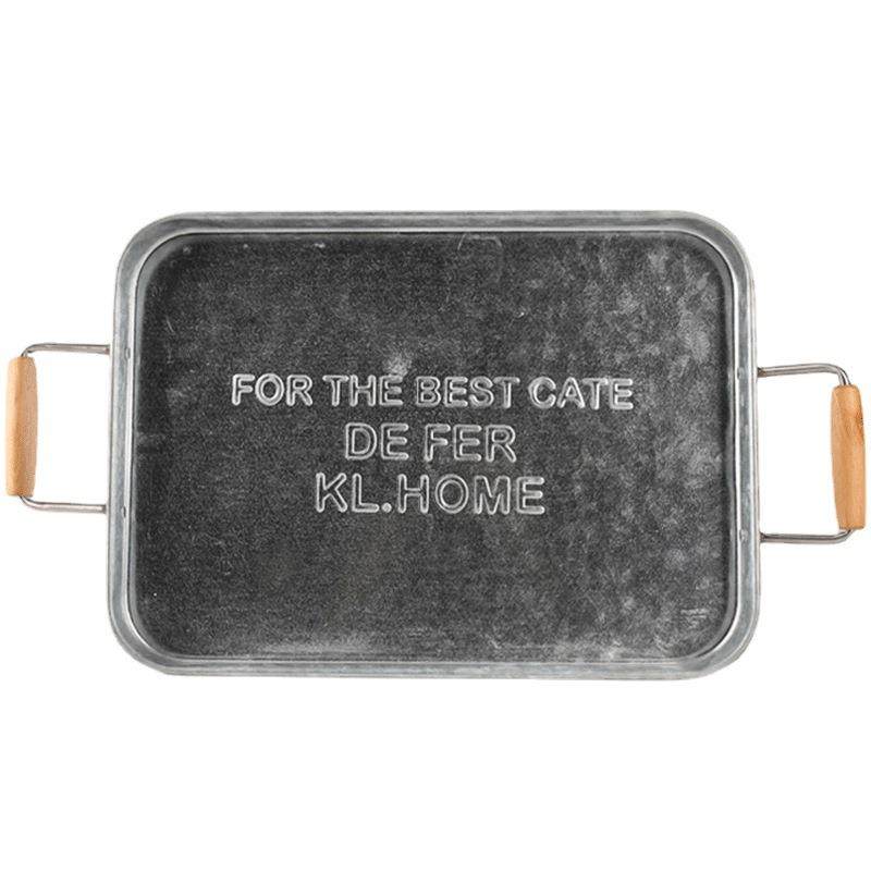 现货铁艺加厚把手托盘烘培面包托盘零食家居收纳盘餐具摆设盘,餐饮具,盘,淘宝优惠券,粉丝福利购,淘宝优惠卷