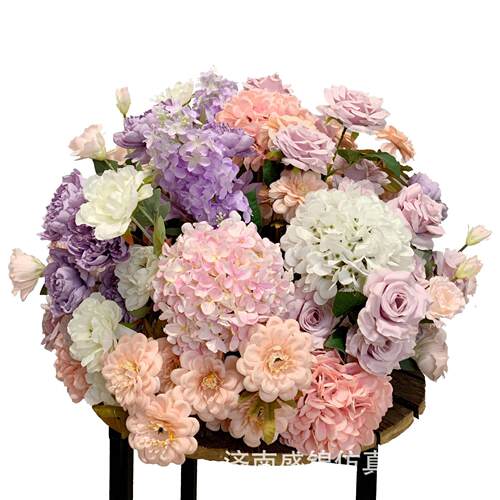 婚礼婚庆装饰舞台布置摄影道具绣球玫瑰桌花花球仿真花假花花材