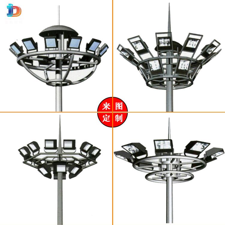 明外高杆户足球场篮球场可升降式LED照明QNN灯街道照大功率道路灯