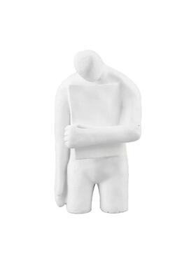 北欧创意抽象白色树脂打开心扉人物雕塑摆件玄关电视柜家居装饰品