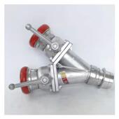 新式 消防二分三分水器2.5寸止水器分水器快插式 一进二出三出