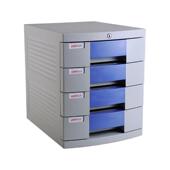 多层桌面办公室文件柜带锁办公收纳柜塑料5层抽屉式 资料柜多功能