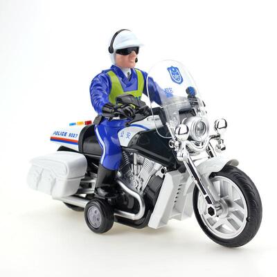 8027仿真早教警察摩托车电动玩具车警车玩具车模型