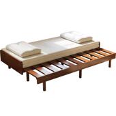 实木沙发床折叠两用抽拉床小户型客厅24新款 多功能坐卧午睡伸缩床