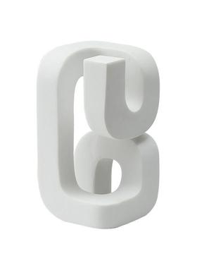 北欧极简风几何艺术线条组合树脂摆件样板间客厅酒柜创意软装饰品