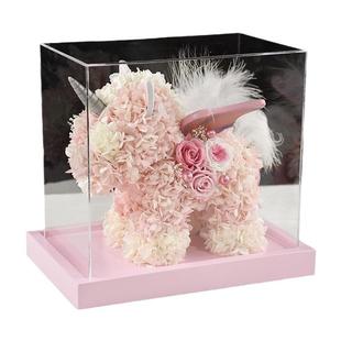 小号透明亚克力盒子独角兽盒子有机玻璃干花永生花防尘收纳展示盒