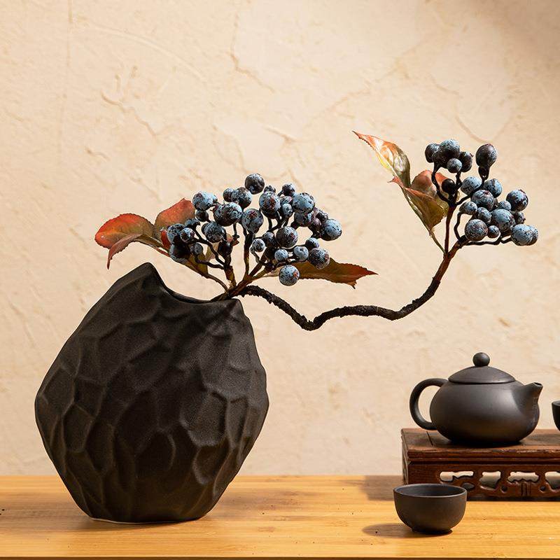 软装磨刻素烧陶瓷花瓶花器花艺术空间装饰品样板房客厅玄关摆件,橡塑材料及制品,工业陶瓷,淘宝优惠券,粉丝福利购,淘宝优惠卷
