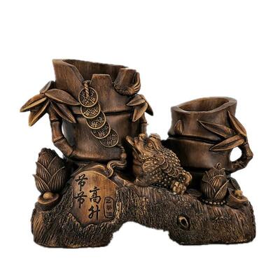 文昌塔牛马金蟾笔筒摆件办公室书房装饰品桌面工艺品送教师节礼品