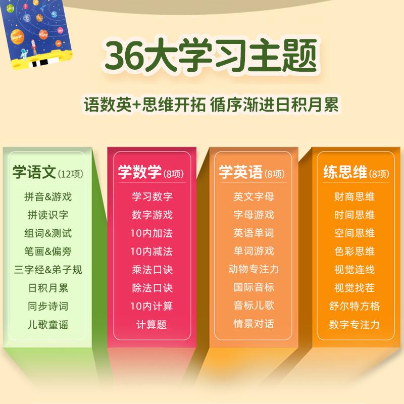 语数英全能语音点读儿童早教益智全科逻辑思维卡片学习机