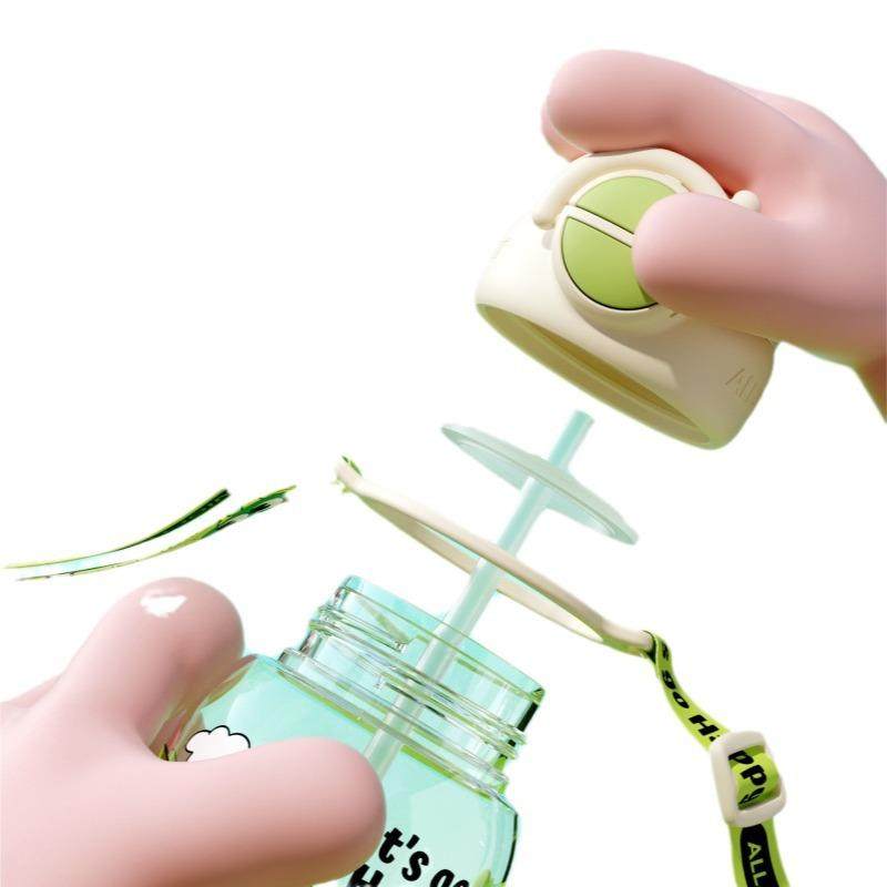 alljoint儿童水杯上学专用吸管杯女生夏季tritan男孩夏天杯子