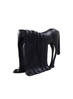 树脂工艺品现代黑白抽象马摆件客厅玄关设计师装饰品摆件创意设计