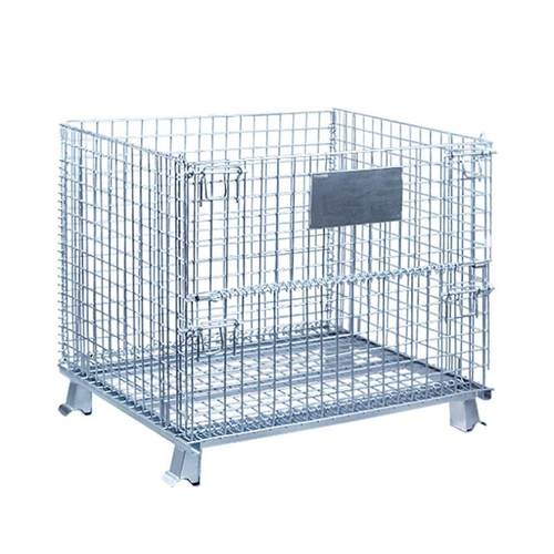 折叠仓储笼仓库车间移动铁框重型物流蝴蝶笼金属料周转箱脚轮铁笼