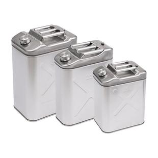 04不锈钢汽油桶加厚10L20升柴油壶汽车备用201不锈钢汽油专用桶
