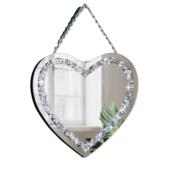 饰热卖 30CM欧式 轻奢心形链条挂件试碎钻墙壁客厅装 浴室镜子