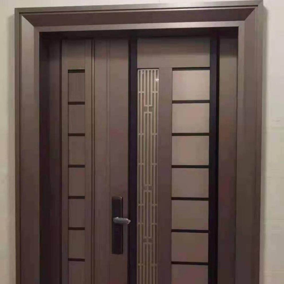 304不锈钢防盗门单门韩式门智能门进户门入户门通风大门