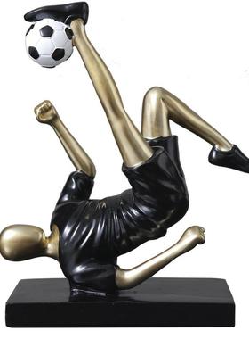 现代简约足球摆件客厅酒柜玄关电视柜装饰品男孩房间轻奢高档摆设