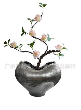 新中式树脂花瓶插花艺民宿酒店样板房桌面软装设计师推荐装饰摆件