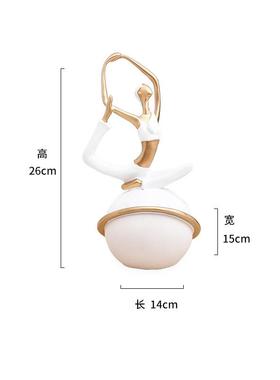 可爱少女瑜伽摆件创意桌面装饰小饰品个性瑜伽小摆件树脂工艺品