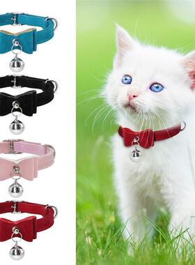 Cute Cat Collar Small Puppy Cat Collars Velvet Bow Kitten Ca