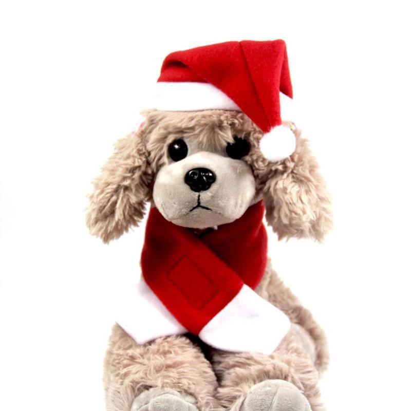 Dog Velvet Scarf Hat K Clothes wh Cat Christmas